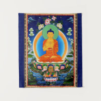 Tibetano Thangka Prabhutaratna Buddha