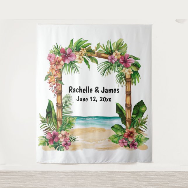 Tapete De Parede Tides of Love Arch Wedding Backdrop (Frente)