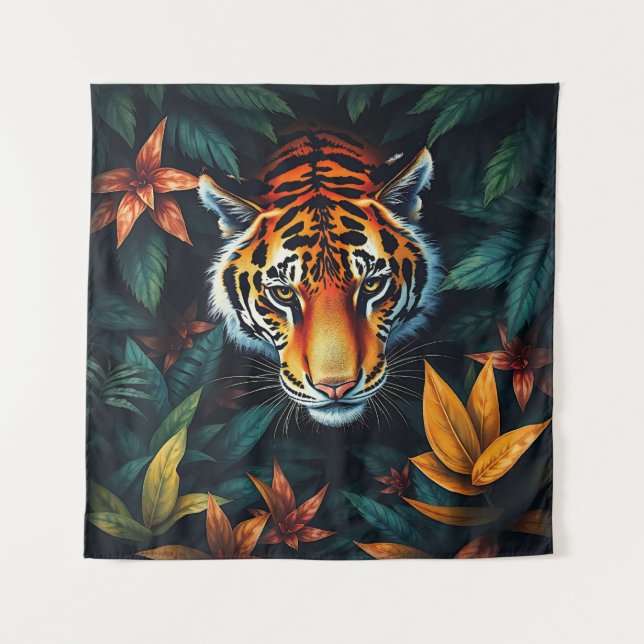 Tapete De Parede “Tiger of Mine” – Colourful Tiger Portrait (Frente)