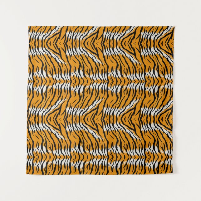 Tapete De Parede Tiger Skin Animal Print Pattern Design (Frente)