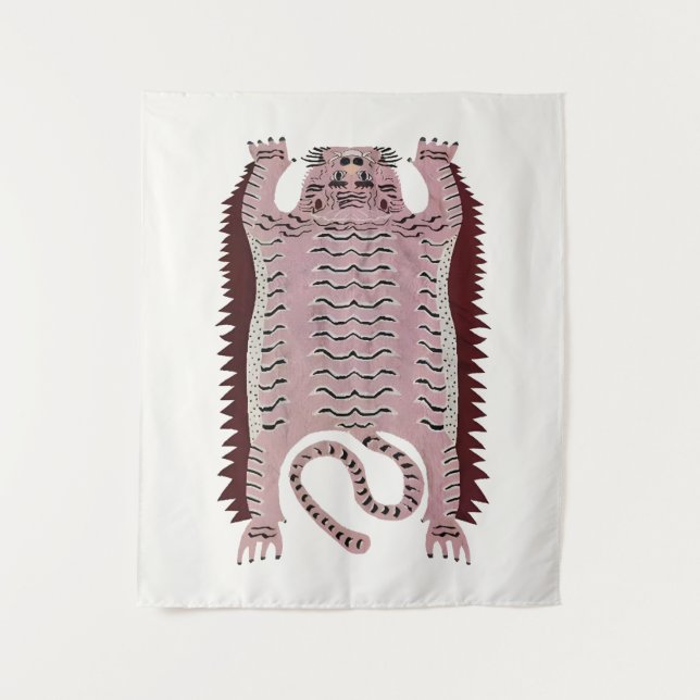Tapete De Parede Tigre Estilo Vintage (Frente)