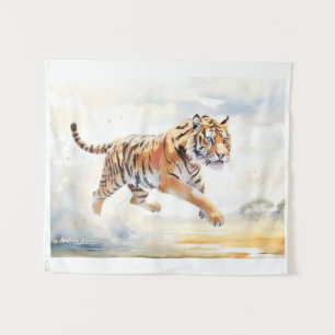 Tapete De Parede Tigre na Ação 2