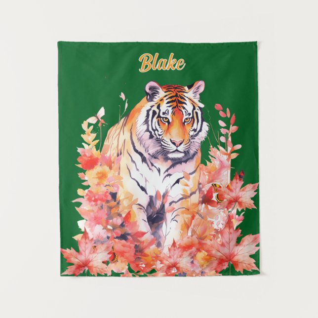 Tapete De Parede Tigre Personalizado (Frente)