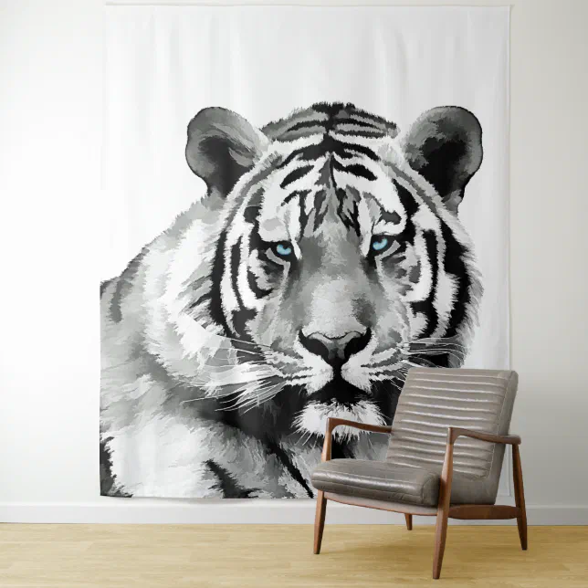 Feelyou Tapeçaria de parede de tigre para meninos e crianças com estampa de  animal 3D, tapeçaria de parede de borboleta, tigre, tapeçaria de parede  floral para quarto, sala de estar elegante, média