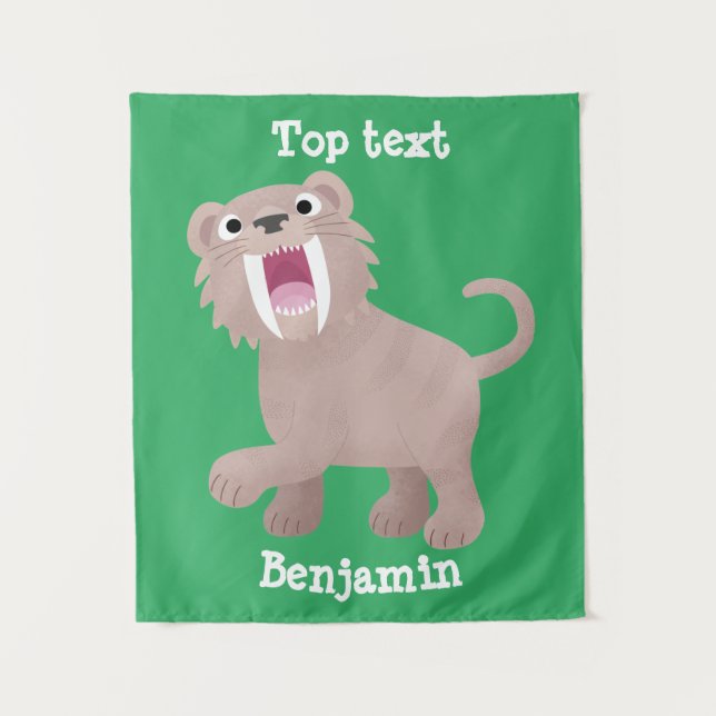 Tapete De Parede Tigre Smilodon de Tigre de Saber (Frente)