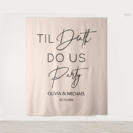 Tapete De Parede Til death do us party wedding blush backdrop