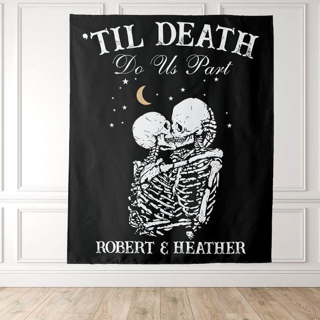 Tapete De Parede Til Death Skeleton Amava Gótico Tarot Card Casamen (Criador carregado)