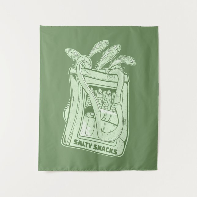 Tapete De Parede Tin de sardinha salgada (Frente)