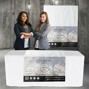 Tapete De Parede Toalha de mesa com código QR do logotipo da loja p
