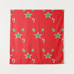 Tapete De Parede Toalha de Mesa com Pontos de Natal