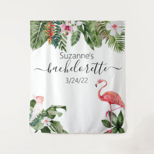 Tapete De Parede Toalha de Mesa Watercolor Tropical Flamingo Desped