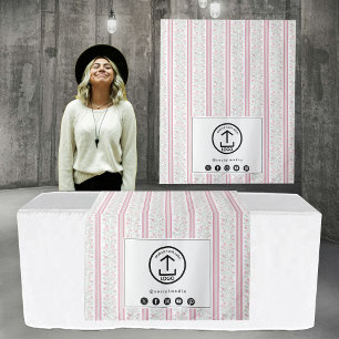 Tapete De Parede Toalhete de Mesa Banner Logotipo Empresarial Flora