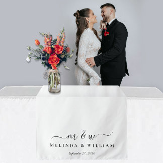 Tapete De Parede Toalhete de Mesa de Casamento Personalizado com Mo