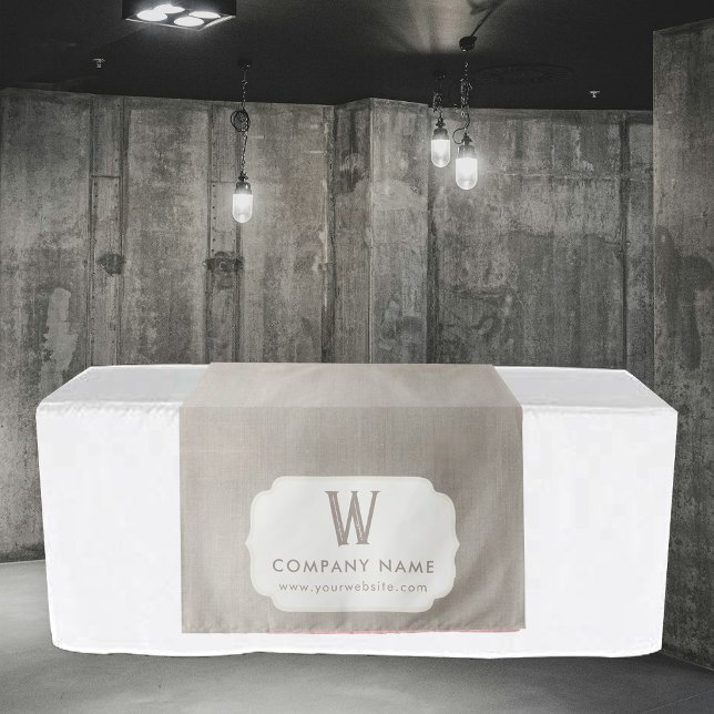 Tapete De Parede Toalhete de Mesa Rústico para Negócios Banner Bege (Rustic Business Table Runner Banner Beige Linen Tapestry)