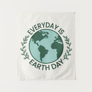 Tapete De Parede Todo Dia é Dia da Terra - Amante da Terra Verde Vi