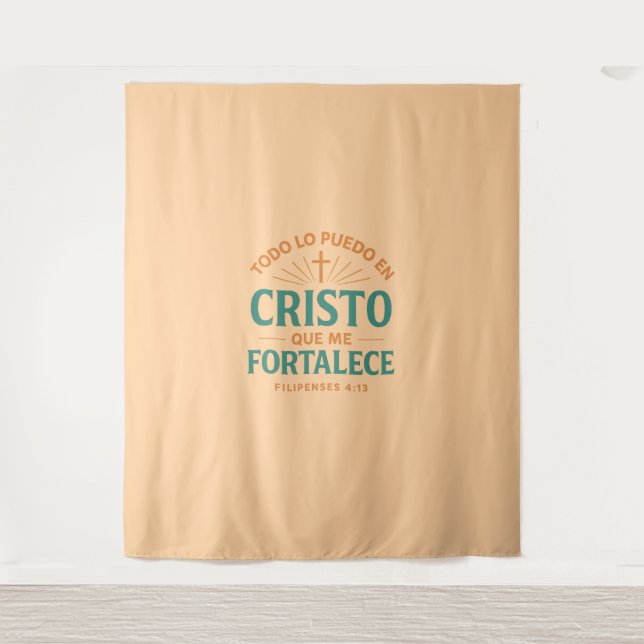 Tapete De Parede Todo lo puedo en Cristo que me fortalece  (Frente)