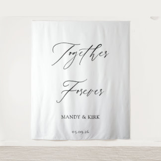 Tapete De Parede “Together Forever” Wedding Backdrop Banner 