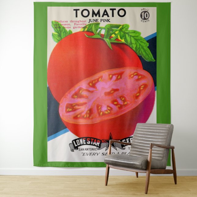 Tapete De Parede Tomate de envelope de sementes dos anos 50 (In Situ)