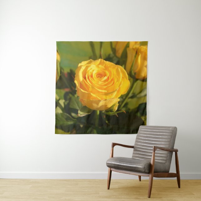 Tapete De Parede Tome tempo para cheirar a rosa amarela (In Situ)