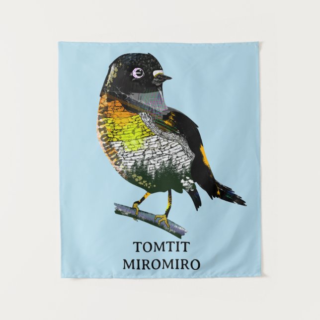 Tapete De Parede Tomtit Miromiro (Frente)