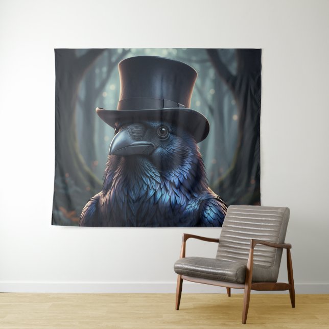 Tapete De Parede Top Hat Blackbird The Raven (In Situ (Horizontal))