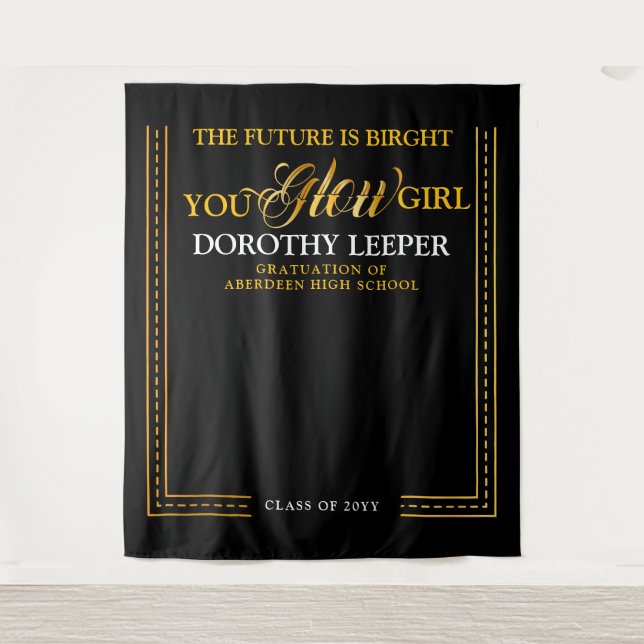 Tapete De Parede Toque de ouro Ilumine seu futuro. (Frente)