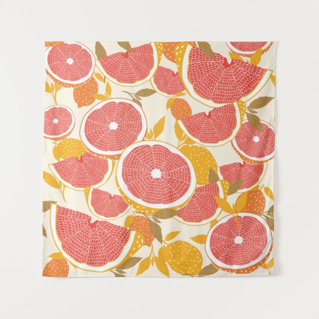 Tapete De Parede Toranja e fatias com folhas em branco. (Frente)