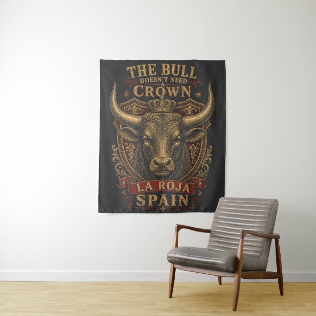 Tapete De Parede Torcida Espanhola La Roja Touro Futebol  (In Situ)