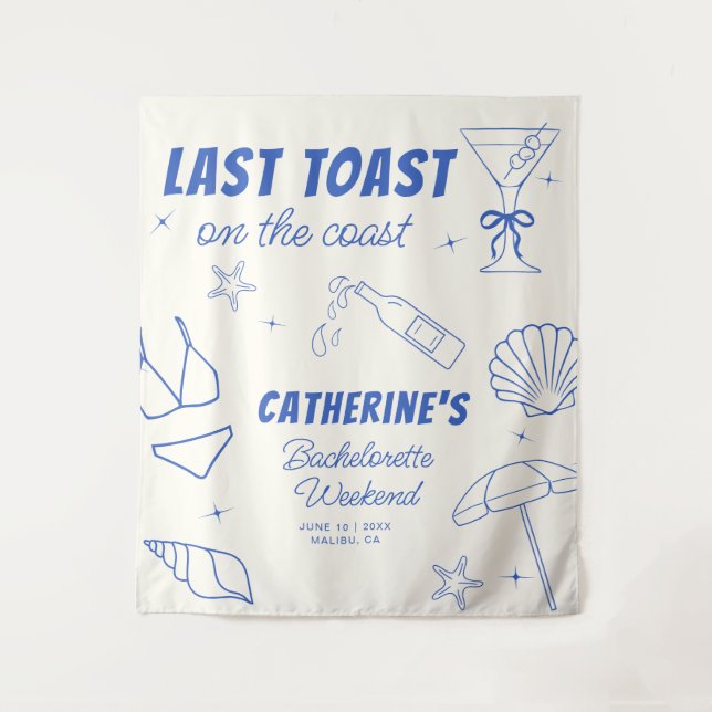 Tapete De Parede Torrada Caprichosa na Festa de Solteira The Coast (Frente)