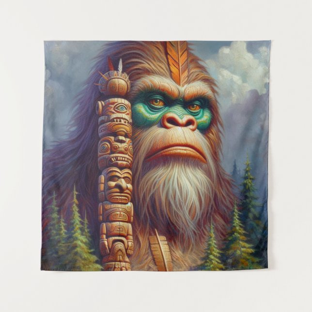 Tapete De Parede Totalidade Nativa Americana de Pé Grande (Frente)