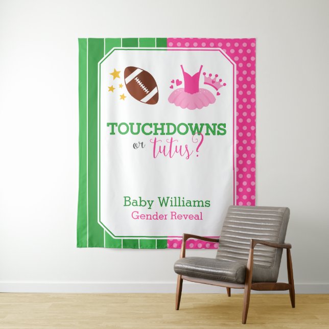 Tapete De Parede Touchdowns ou tutus Gender Revement Party (In Situ)