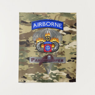 Tapete De Parede Tough 82nd Airborne Divisão Silver Chute