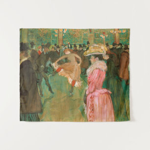 Tapete De Parede Toulouse-Lautrec - No Rouge, A Dança