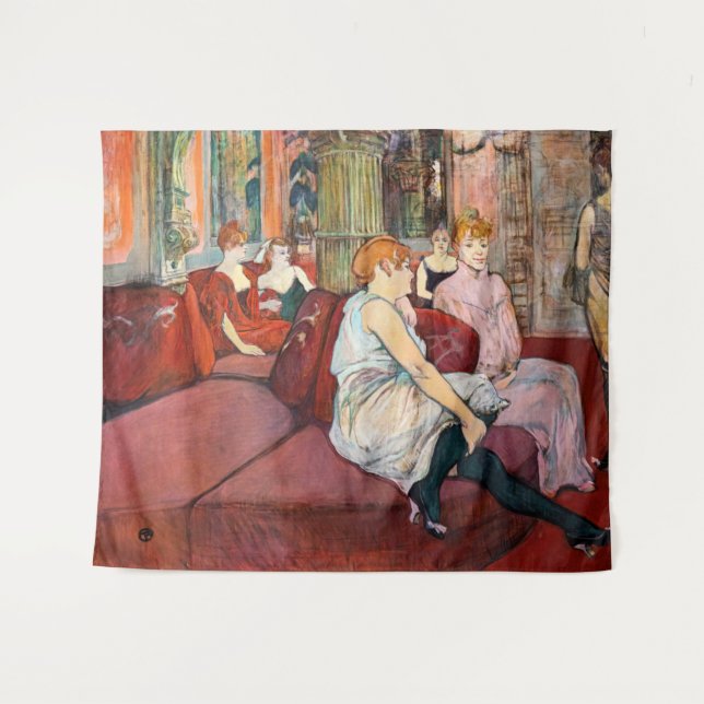 Tapete De Parede Toulouse-Lautrec - No Salão, Rue des Moulins (Frente (Horizontal))