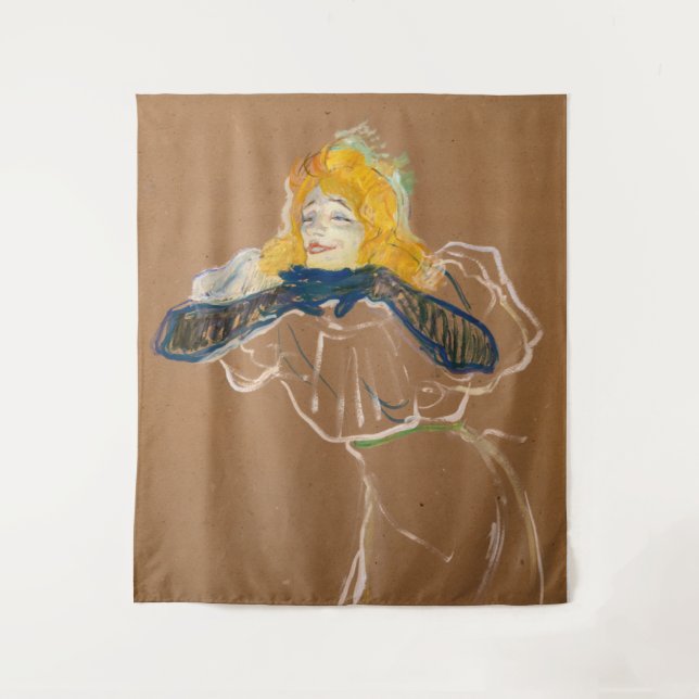 Tapete De Parede Toulouse-Lautrec - Yvette Guilbert Singing (Frente)