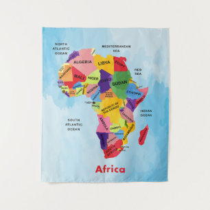 Tapete De Parede Trabalho de arte do mapa africano