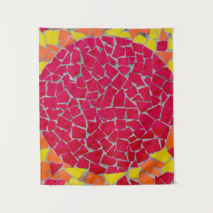 Tapete De Parede Trabalho de arte vermelho, laranja e amarelo