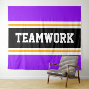 Tapete De Parede TRABALHO EM EQUIPE Esportivo Roxo de Corridas Bran