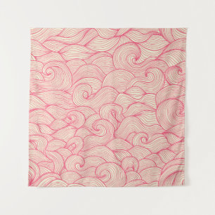 Tapete De Parede Traços de onda de abstrato, padrão de colheita.