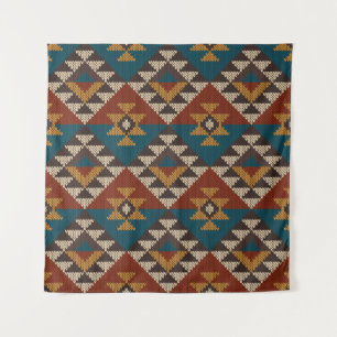 Tapete De Parede Tradicional Tribal Aztec padrão contínuo em w