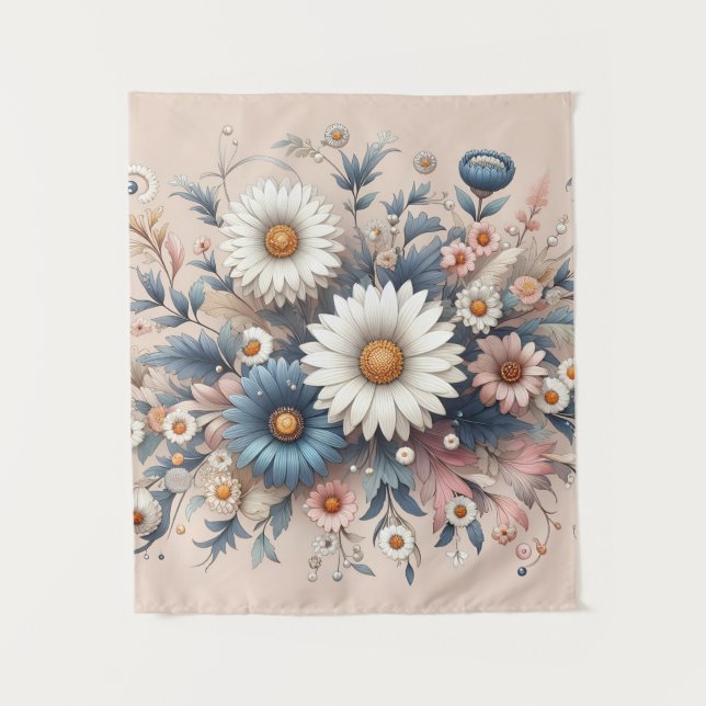 Tapete De Parede Transforme Seu Espaço com Floral de Margarida Eleg (Frente)