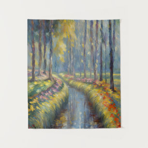 Tapete De Parede Traquil River Path Impressionista Paisagem