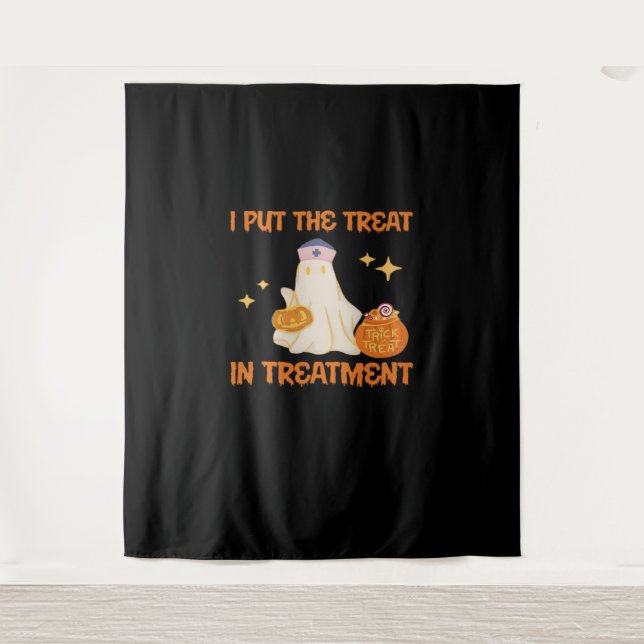 Tapete De Parede Tratei A Enfermeira Retro Engraçada Médica (Frente)