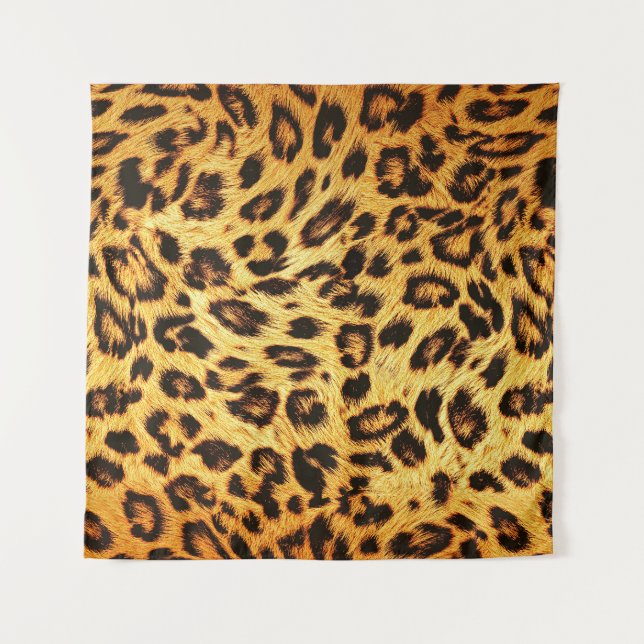 Tapete De Parede Trendy Leopard: Padrão de Design da pele. (Frente)