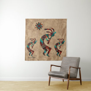 Tapete De Parede Três Tapeçarias de Kokopelli