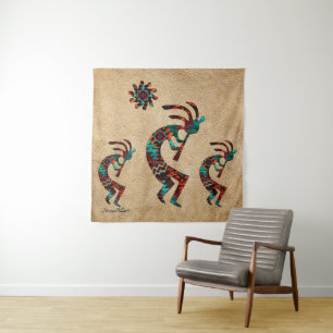 Tapete De Parede Três Tapeçarias de Kokopelli