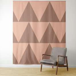 Tapete De Parede Triângulos Grandes Geométricos Mocha Mousse Rosa D