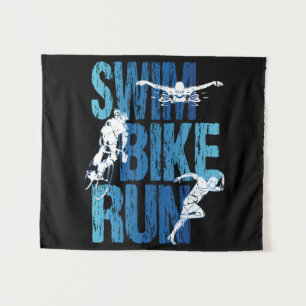 Tapete De Parede Triathlon - Natação Bike Run