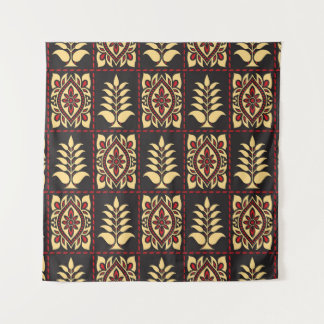 Tapete De Parede Tribal Floral: Elegância de Padrão Vintage