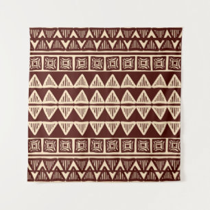 Tapete De Parede Tribal Striped: Trabalho de arte Ornamental.